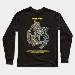 T-Shirt Csgo Overpass map Long Sleeve T-Shirt